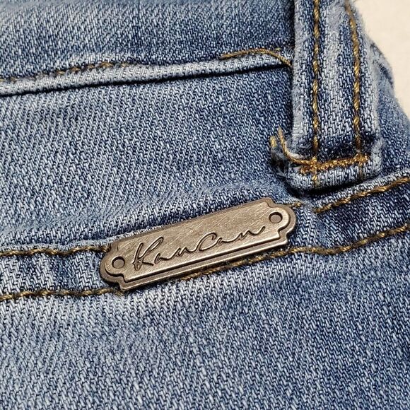 KANCAN Women's Mid Rise Distressed Ankle Skinny Jeans Raw Cut Summer Collection - Picture 14 of 14